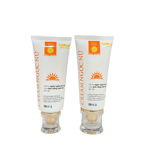 2-layer PE <b>Plastic</b> <b>Tube</b> Cosmetic Packaging with Customized Simple Smooth White Screw Cap Blue Offset Printing From Vietnam - Product Image 5