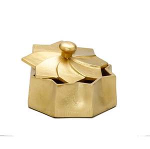 Frasco de latón con tapa al por mayor para especies de alimentos, contenedor de almacenamiento de frutas secas, tarro para el hogar, Hotel, restaurante, Decoración de cocina - Product Image 6