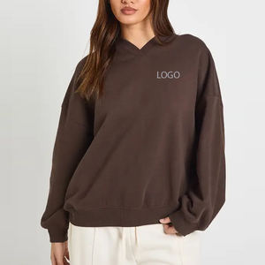 Sudadera para Mujer al por Mayor a Precio Económico, Diseño Holgado con Tela Transpirable y Cómoda, Diseño de Cuello Redondo, Servicio OEM - Product Image 1