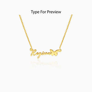 Collier personnalisé avec pendentif papillon doré - Product Image 5