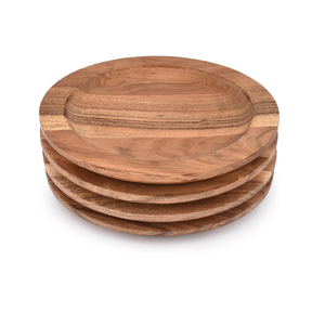 Premium Quality Wooden Charger Plate Timeless Sophistication to Enhance Your <b>Table</b> Setting Reasonably Priced with Metal Bowls - Product Image 1