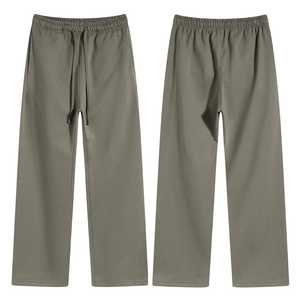 Unisex High Waist Joggers Solid Fleece Winter <b>Sports</b> Sweatpants Elastic Pockets Fall Straight Leg Casual Pants Customizable Logo - Product Image 4