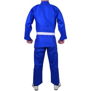 เครื่องแบบยูโด/จิว-ยิตสูสีขาวน้ำหนักเบาออกแบบได้ตามต้องการสำหรับผู้เริ่มต้นนักเรียน + ฟรีเข็มขัดผ้าผสม45% และโพลี55% - Product Image 4