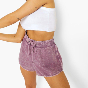 Pour les shorts personnalisés de lavage à l'acide de concepteur unisexe été coton sport décontracté en détresse Shorts chauds 100% coton - Product Image 5