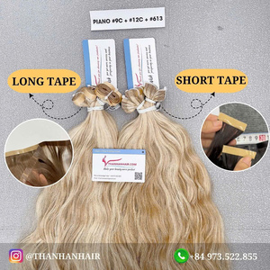 Haute qualité 100% cheveux vierges vietnamiens raides et Super vague Style naturel mince doux lisse ruban dans les cheveux - Product Image 5