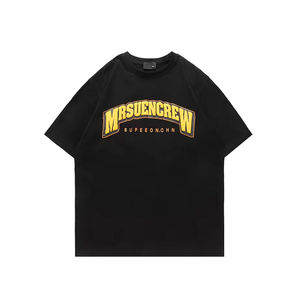 Camisetas desgastadas lavadas con ácido de gran tamaño para hombre personalizadas, 100% algodón, tejido de punto ligero, camisetas con estampado de Bambú - Product Image 3