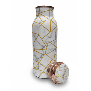 Botella de agua de cobre de mosaico hecha a mano, frasco Ayurvédico a prueba de fugas ecológico para viajes de oficina, exportador al por mayor - Product Image 1