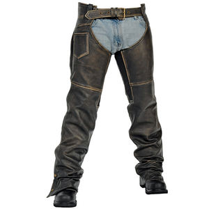 Chaps confortables en cuir véritable élégants bas OEM avec doublure douce pour plus de confort Chaps en cuir léger - Product Image 2