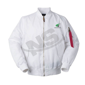 Veste Letterman de collège de couleur unie pour hommes blouson d'aviateur d'hiver sur mesure avec logo brodé et bordure - Product Image 4