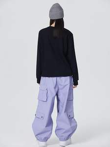 Pantalon de ski unisexe surdimensionné de haute qualité, respirant, imperméable 10 000 mm, poids du tissu 180 g, 100 % polyester, style cargo baggy pour snowboard - Product Image 6