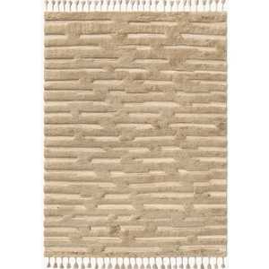 Top Hallow moderne de haute qualité marocain laine tapis boucle coupe Pile couleur unie épais noué à la main naturel brun tapis ensemble - Product Image 2