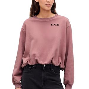 Sweat-shirt pour femmes en gros, manches longues, logo personnalisé, design uni, prix de gros, design économique 2026 - Product Image 1