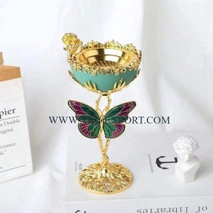 Brûleur d'encens décoratif au design merveilleux en laiton doré Brûleur de Bakhoor Brûleur de parfum d'intérieur Brûleur décoratif d'accent de table - Product Image 5