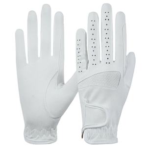 Gants d'équitation Hardihood International légers, ajustés, pour l'entraînement et la compétition, avec sangle réglable, en cuir sur mesure - Product Image 1