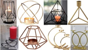 Diseño atractivo nórdico moderno Tealight Taper Stick boda hogar decorativo otro candelabro latón lujo oro Metal vela Ho - Product Image 2