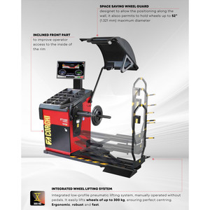 Corghi ET1680 HD : Moniteur d'équilibrage de roues pour camions avec kit de levage automatique pour atelier de pneus - Product Image 3