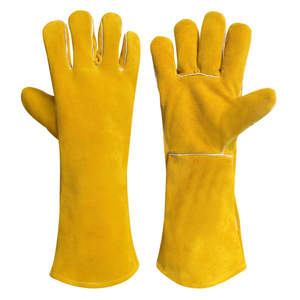 Gants de soudage en cuir de vachette et cuir fendu Gants de soudage résistants au feu Fonction Gants de soudeurs ignifuges - Product Image 6