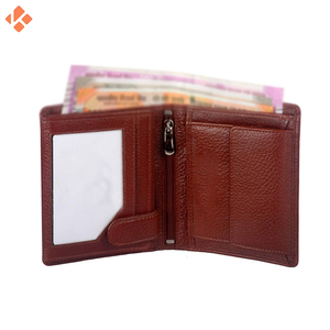 กระเป๋าสตางค์หนังแท้กระเป๋าบางดีไซน์เนอร์ของผู้ชายกระเป๋าสตางค์แบบเปิดปิดที่มีคุณภาพสูงโลโก้ที่กำหนดเองมาใหม่ความยาวสั้นโพลีเอสเตอร์ - Product Image 2