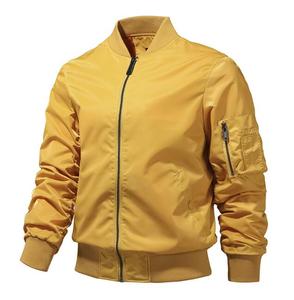 Blouson aviateur léger pour hommes fermeture à glissière en tissu respirant idéal pour les vêtements décontractés voyage marche et fitness en plein air - Product Image 2