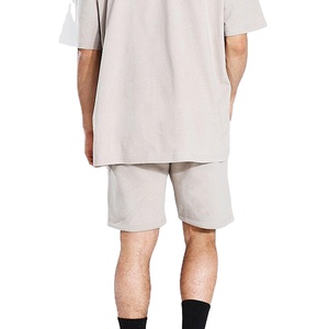 Conjunto informal de 2 piezas de invierno para hombre, pantalones cortos y camiseta de Cintura elástica de alta calidad con el último diseño, servicio OEM, patrón sólido - Product Image 4