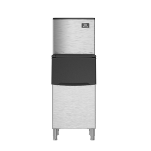 Machine à glaçons commerciale 400 lb/24h en acier inoxydable avec stockage de 250 lb, nettoyage automatique, glaçons rapides en 11-20 min - Product Image 1