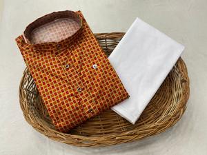 Nouvelle arrivée Kurta en coton doux imprimé avec pyjama pour homme, vêtements indiens et pakistanais - Product Image 3