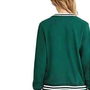Chaqueta transpirable con letras bordadas para mujer, chaqueta de béisbol personalizada, chaquetas universitarias de alta calidad, nueva llegada - Product Image 6