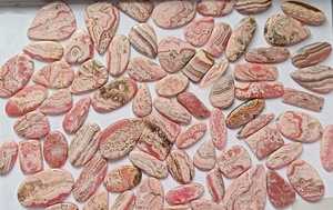 Cabujón de Rodocrosita Rosa natural Piedra preciosa suelta de Rodocrosita pulida para la fabricación de joyas (15x20mm-20x40mm) - Product Image 3