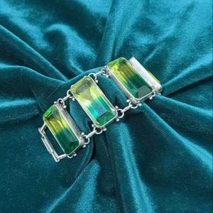 Bracelet en argent .925 de haute qualité, pierres naturelles carrées colorées, perles faites à la main, bijoux ethniques avec des bracelets en laiton finement perlés - Product Image 6