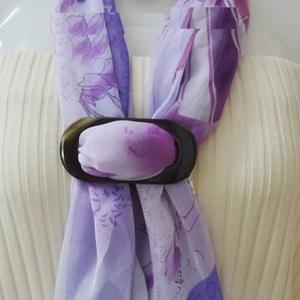 Anneau pour écharpe en corne de buffle avec polissage lisse, ajoutant une élégance douce et une tenue sécurisée à toute écharpe, de haute qualité - Product Image 2