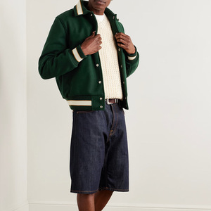 Chaqueta de Cuero Personalizable para Hombre, Estilo Universitario, de Poliéster y Algodón, con Cuello Alto, Logotipo Frontal, Acolchado de Diamantes, con Capucha, Vintage, Invernal, Resistente al Viento - Product Image 4