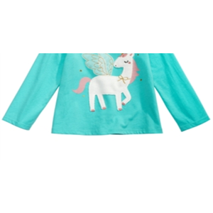 T-shirt in cotone con stampa unicorno verde First Impressions per bambine, taglia 3-6 mesi - Product Image 3