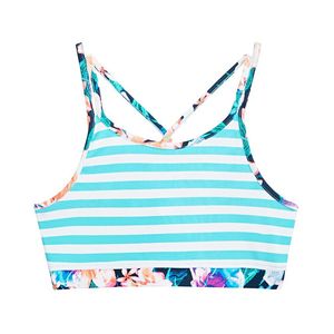 Top Bikini a Righe Blu ID Ideology per Ragazze Adolescenti (16 Anni) in Tessuto con Caratteristiche Sexy - Product Image 1