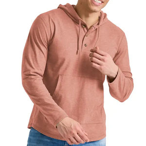 Pull à capuche en coton pour hommes, Logo imprimé personnalisé, décontracté, vente en gros - Product Image 1
