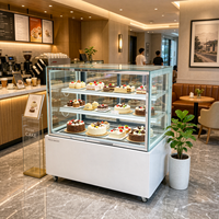 Vitrine réfrigérée commerciale 3 niveaux de style nouveau pour pains et pâtisseries avec contrôle numérique de la température