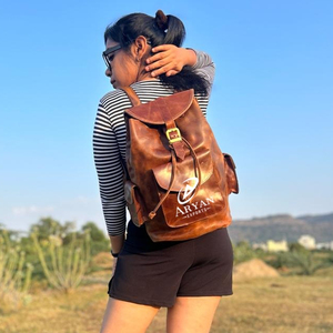 มาใหม่ล่าสุดของแท้Crunchกระเป๋าเป้สะพายหลังหนังสไตล์วินเทจUnisexหลายใช้กระเป๋าเป้สะพายหลังRucksackกระเป๋าเป้สะพายหลังสําหรับผู้ชายและผู้หญิง - Product Image 1