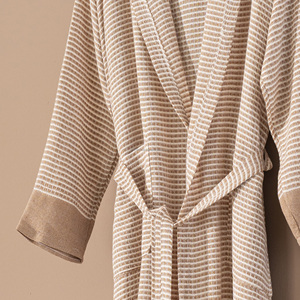 Peignoir 100% coton unisexe fabriqué en Turquie tissu respirant léger séchage rapide été toute l'année vêtements de nuit vêtements de salon - Product Image 5
