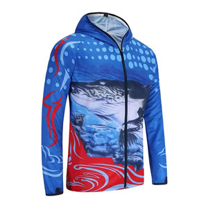 Nouveau sweat à capuche de pêche à manches longues personnalisé respirant séchage rapide léger UPF50 + chemise de sublimation en polyester recyclé pêche - Product Image 3