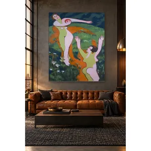 Fida Ernst Ludwig Kirchner Femmes jouant avec une balle Impression sur toile - Product Image 2