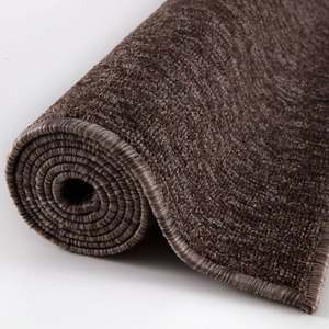 พรมห้องนั่งเล่นเรียบง่ายเครื่องกองต่ำสีน้ำตาลทึบทำจากพรมสี่เหลี่ยม - Product Image 5
