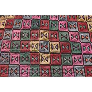 Turkish <b>Runner</b> Rug 2.6x7.8 ft, <b>Red</b> Green Oriental Rug Wool - Product Image 5