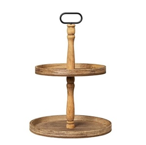 Elegante y elegante Soporte redondo de madera de acacia para bodas y fiestas-Herramienta de pastel de Venta caliente - Product Image 5