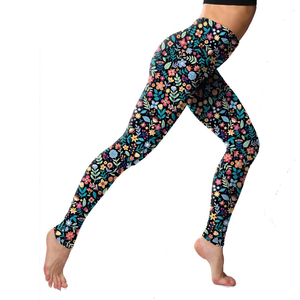 2025 Pantalones deportivos de gimnasio personalizados de alta calidad para mujer, mallas deportivas de cintura media con patrón sólido, pantalones de entrenamiento elásticos - Product Image 5