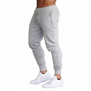 Pantalon de survêtement slim brodé pour homme, style urbain, anti-statique, infroissable, en tissu polyester/coton, taille élastique, vente en gros - Product Image 4