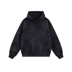 Diferentes colores Hombres Sudaderas con capucha desgastadas Personalizada de gran tamaño Nuevo estilo de moda Personalizar su logotipo de marca Nuevo diseño Sudaderas con capucha para hombres - Product Image 6