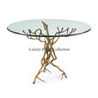 Designer de décoration pour la maison Fancy Look Center Table Creative Design Sofa Side Table Fancy Look Golden Shade Legs With White Top