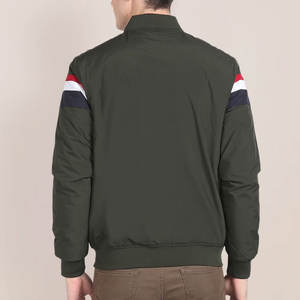 2025 Best Selling Men's Bomber <b>Jacket</b> with Stand Collar Unique Style Full Sleeve Embroidery Logo OEM Service Men's Clothing - Product Image 4