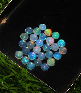 28-Piece Loose 5mm Ethiopian Opal Cabochons Natural Round Shape Gemstones in Bulk Lot - Product Image 6