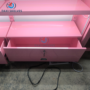 Exhibidor de Cosméticos Rosa, Mueble Exhibidor de Cosméticos Pequeño, Estante de Venta al por Menor de Productos de Belleza - Product Image 3