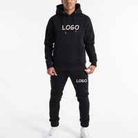 Ensemble de pantalons de survêtement à capuche unisexe en coton éponge français à blocs de couleur avec logo personnalisé survêtement de sport pour hommes survêtement lourd
